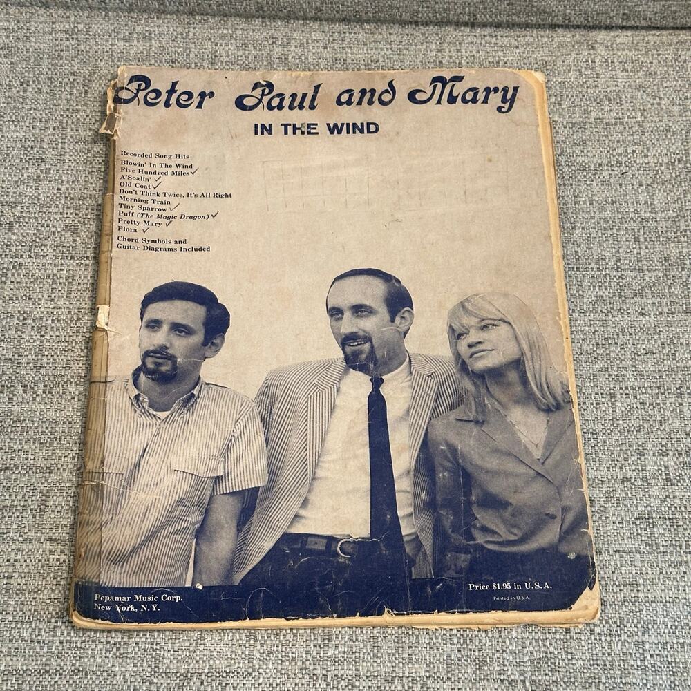 vintage 1972 sheet music for the song "Time in a Bottle" by Jim Croce